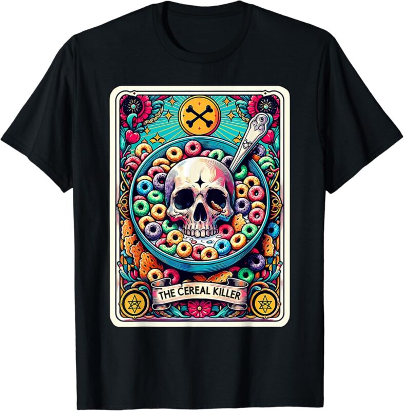 The Cereal Killer Funny Tarot Card T-Shirt