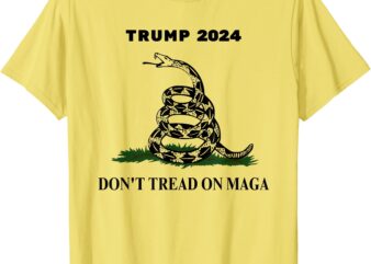 Trump 2024 Don’t Tread On MAGA Snake Rattlesnake Yellow Flag T-Shirt