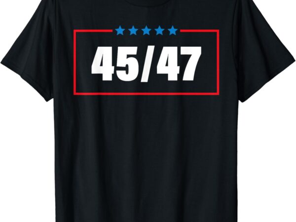 Trump 2024 vintage 45 47 america flag shirt for women men t-shirt