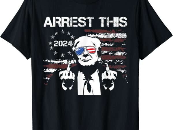 Trump arrest this american flag 4th of july t-shirt