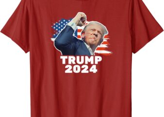 Trump Fist Bump 2024 President Red T-Shirt