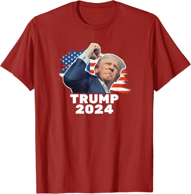 Trump Fist Bump 2024 President Red T-Shirt