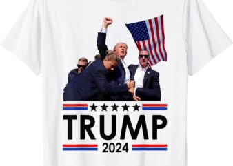 Trump Fist Pump Shot At Trump 2024 Trump Survives Rally T-Shirt