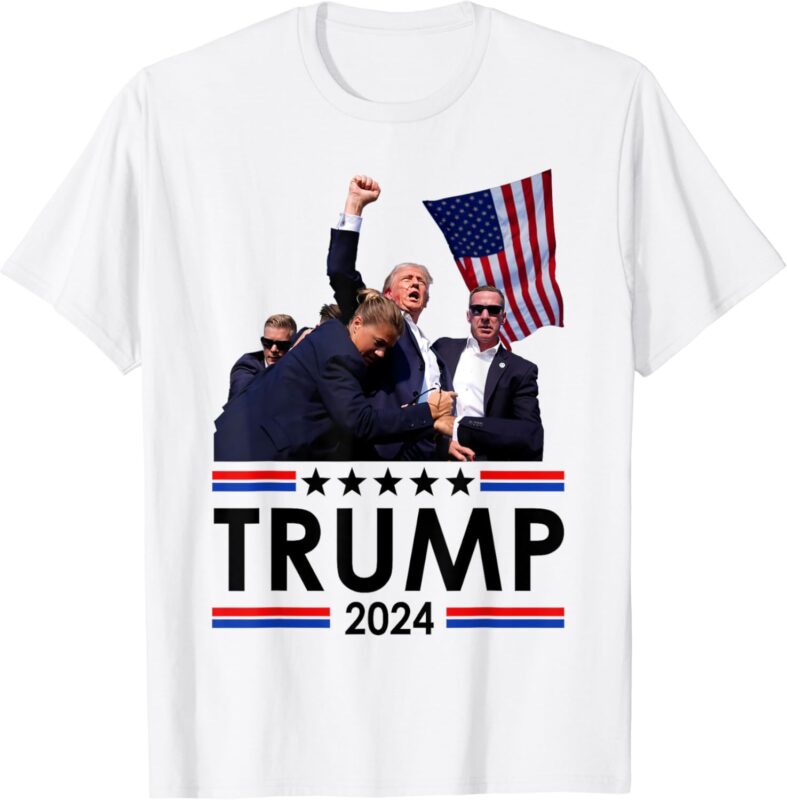 Trump Fist Pump Shot At Trump 2024 Trump Survives Rally T-Shirt