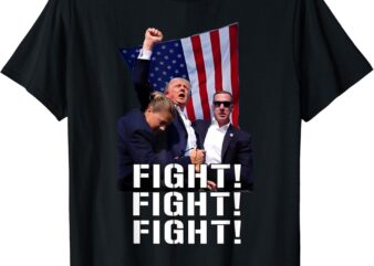 Trump Fist Pumped Fight Pray For Trump America T-Shirt