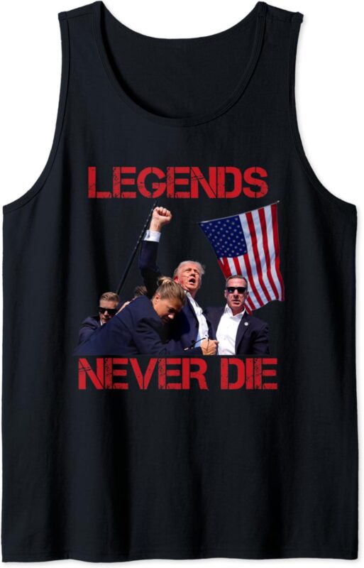 Trump Legends Never Die Fight – Trump Assassination Attempt Tank Top