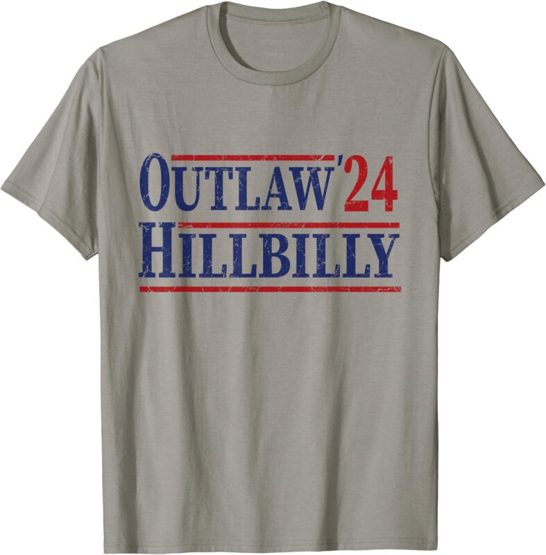 Trump Vance 2024 Outlaw Hillbilly US Flag Vintage T-Shirt