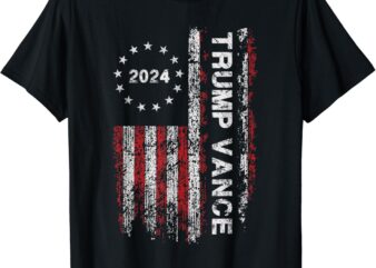 Trump Vance 2024 US Flag Vintage – Election President 2024 T-Shirt