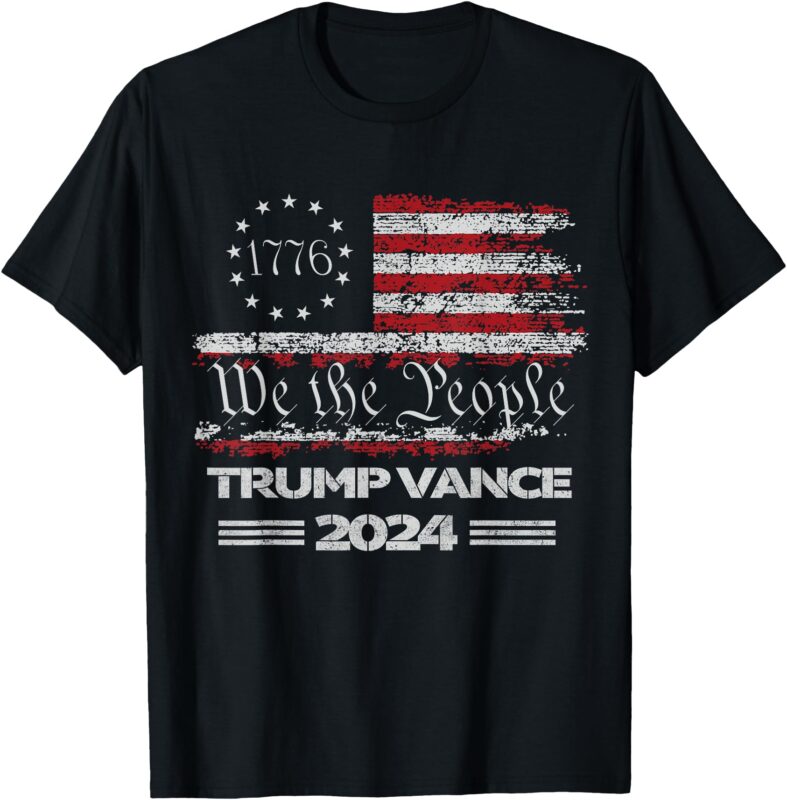 Trump Vance 2024 US Flag We The People Republican President T-Shirt (2)