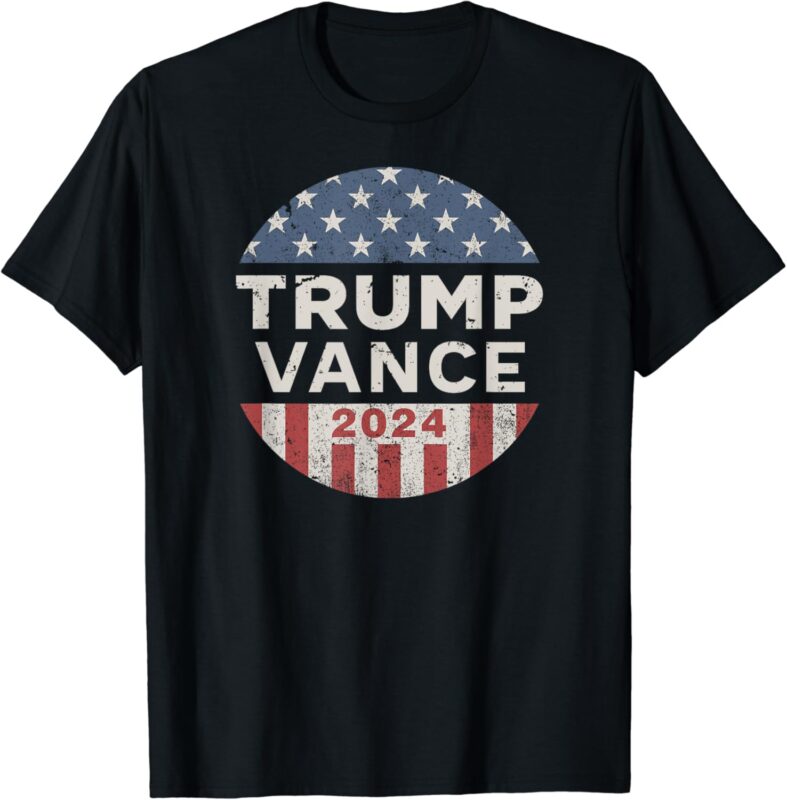 Trump Vance 2024 Vintage Button USA T-Shirt