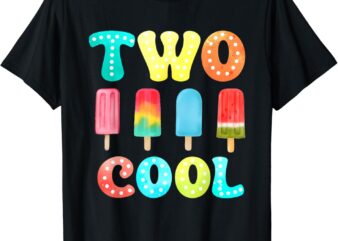 Two Cool 2Nd Birthday Popsicle 2 Year Old Boy Second Bday T-Shirt