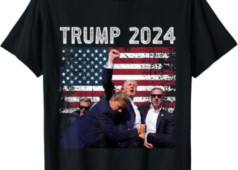 US Flag Donald Trump Election Rally Shooting 2024 T-Shirt