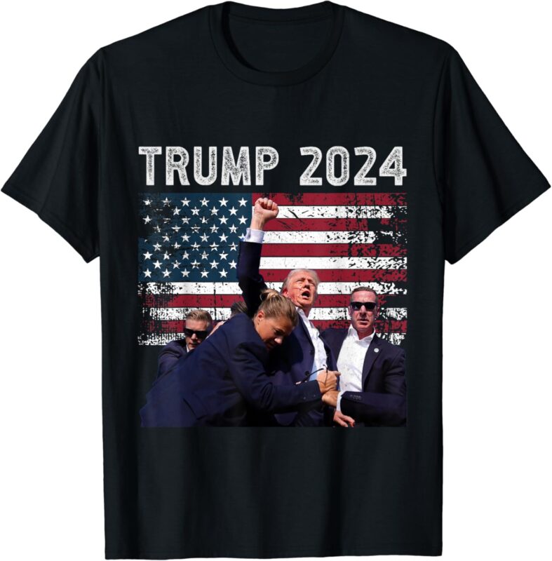 US Flag Donald Trump Election Rally Shooting 2024 T-Shirt