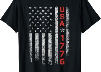 USA 1776 Patriotic 4th of July America Independence Day Men T-Shirt