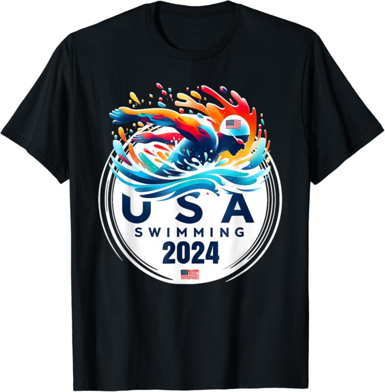 USA 2024 United States American Sport 2024 Swimming T-Shirt