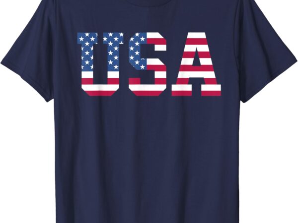 Usa american flag patriotic red white blue stars & stripes t-shirt