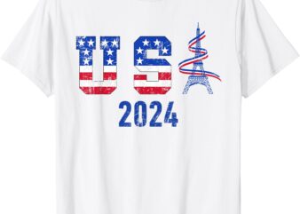 USA Team American Flag Sport USA 2024 Men Women Kids T-Shirt (2)