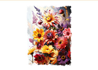 Dahlia Fantasy Bouquet PNG