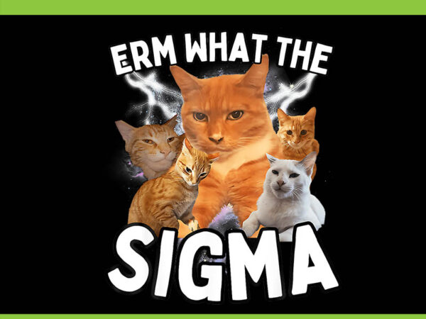 Erm what the sigma cat png vector clipart