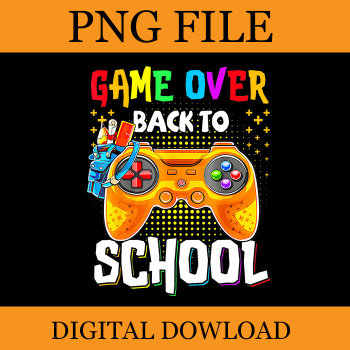 Game Over Back To School PNG, Back to School PNG