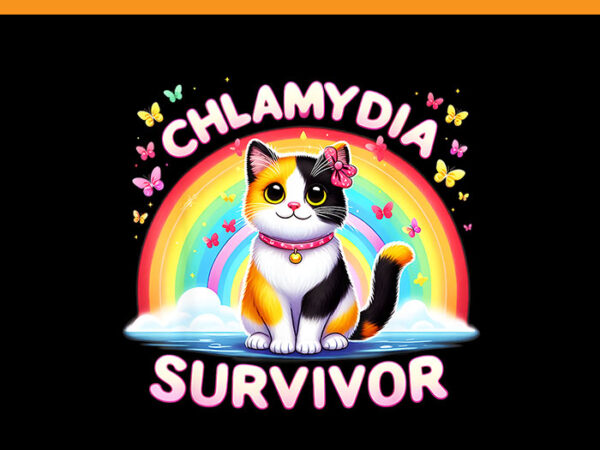 Chlamydia survivor sarcastic ironic y2k inappropriate png, chlamydia survivor png t shirt vector file