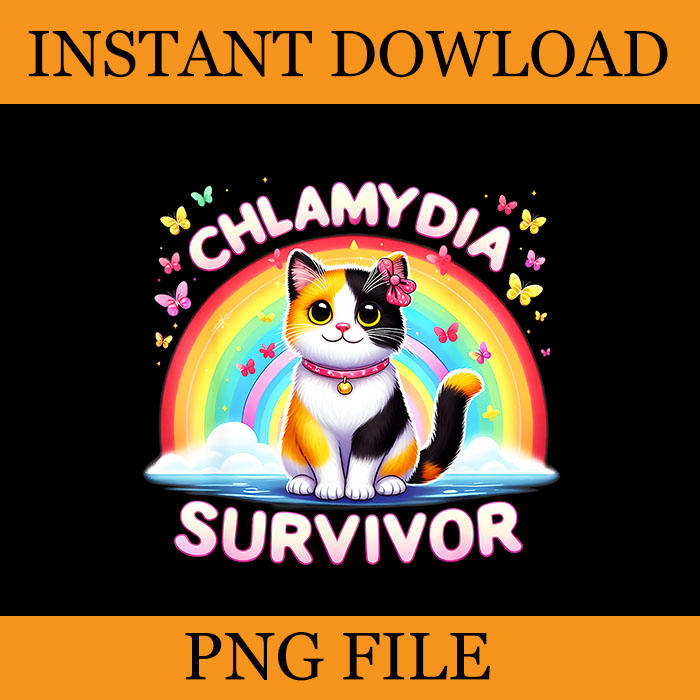 Chlamydia Survivor Sarcastic Ironic Y2K Inappropriate PNG, Chlamydia Survivor PNG