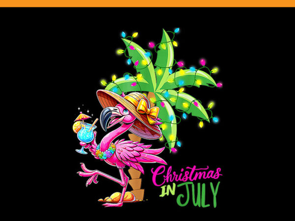 Hawaii flamigo christmas in july png graphic t shirt