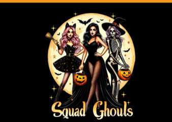 Squad Ghouls Witches Halloween PNG, Squad Ghouls PNG