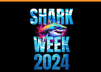 Shark Week 2024 PNG, Week Passion Shark Lover Ocean Wildlife PNG