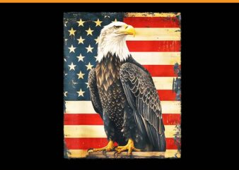 American Bald Eagle 4th Of July PNG, USA Patriotic Eagle PNG t shirt vector