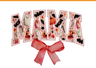 Mom Mama Coquette Bow Boo-jee Ghosts Halloween PNG, Mama Coquette PNG