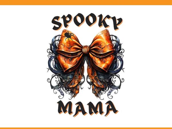 Spooky mama coquette halloween png, spooky season halloween png t shirt template vector