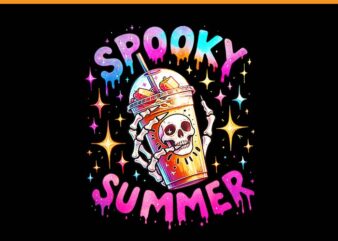 Spooky Summer Skeleton Coffee PNG, Skeleton Summer PNG t shirt template vector