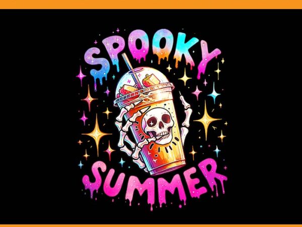 Spooky summer skeleton coffee png, skeleton summer png t shirt template vector