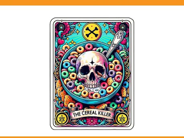 The cereal killer tarot card png t shirt designs for sale