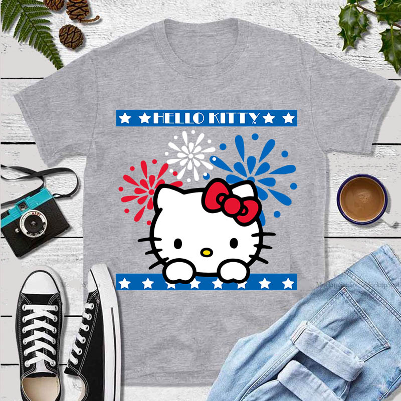 Hello Kitty 4th Of July SVG, Hello Kitty Independence Day SVG, Hello Kitty SVG