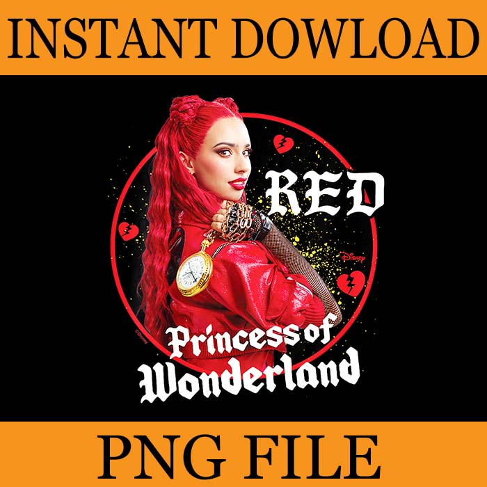 Red Princess Of Wonderland Broken Hearts Descendants PNG