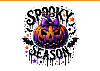 Coquette Pumpkin Halloween Spooky Season PNG, Coquette Pumpkin PNG