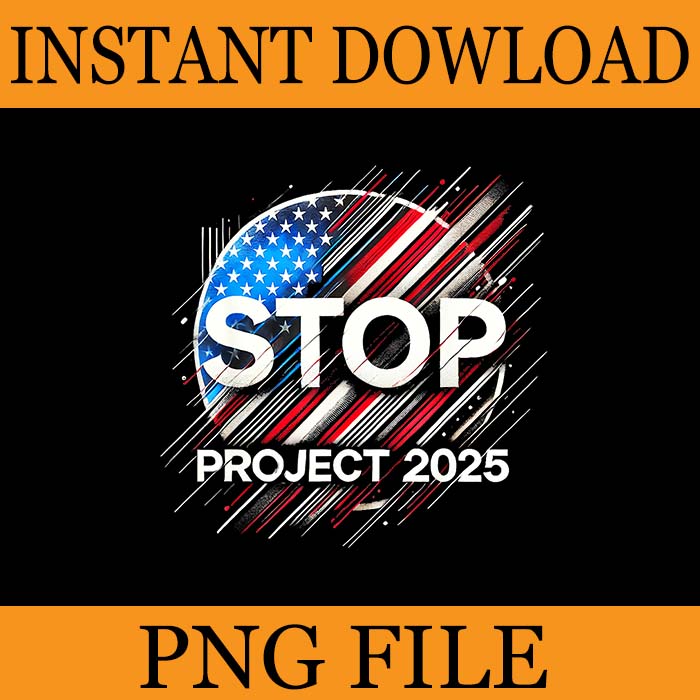 Stop Project 2025 Flag USA PNG