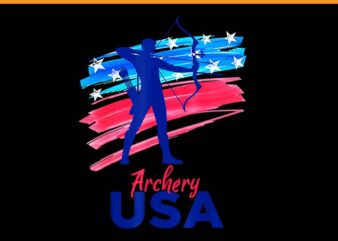 Archery Sport Archer Support Team Flag USA American PNG