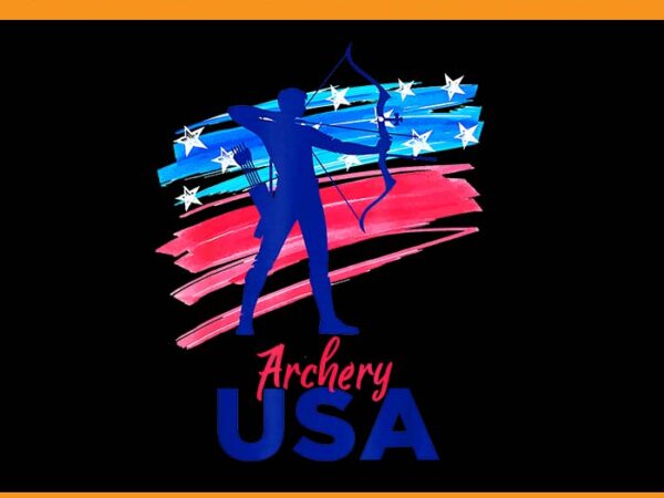 Archery sport archer support team flag usa american png t shirt vector