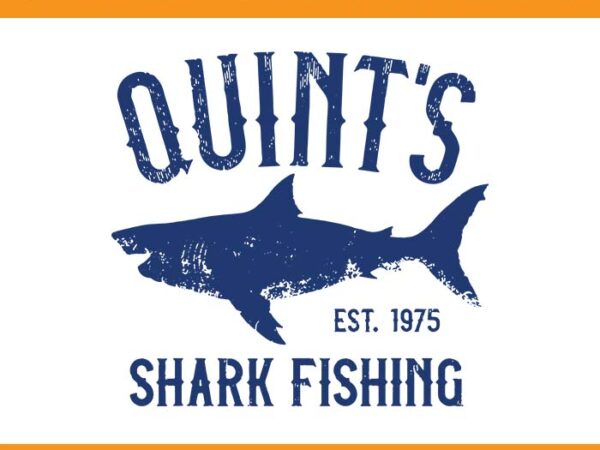 Vintage quint’s shark fishing 1975 svg t shirt vector art