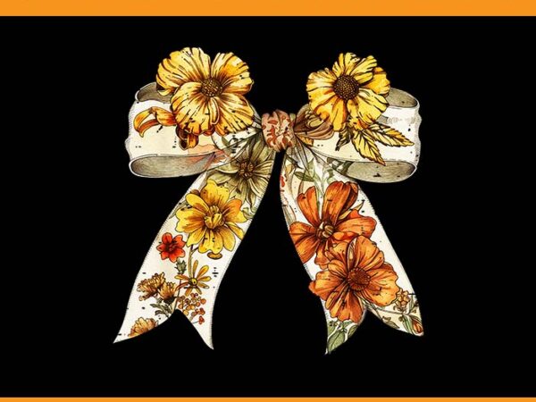 Coquette bow pumpkin png, coquette bow fall autumn football png t shirt vector file