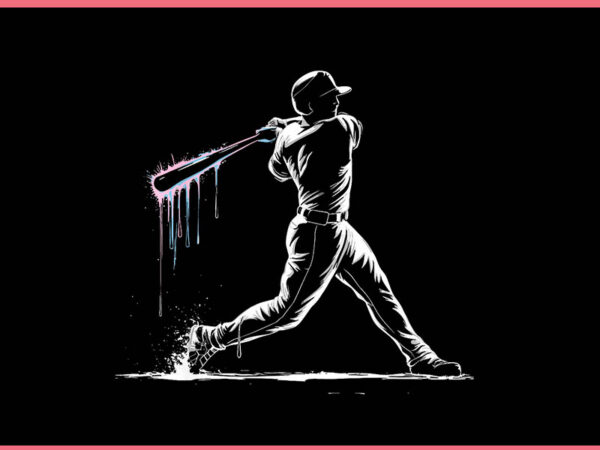 Baseball batter drip png, baseball batter png t shirt template