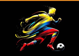 Colombian Flag Soccer Apparel PNG