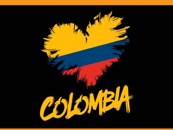 Colombia heart flag svg, colombia heart svg t shirt vector file