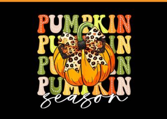 Coquette Bow Pumpkin Season PNG, Pumpkin Fall Thanksgiving Day PNG