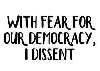 With Fear For Our Democracy I Dissent SVG t shirt design for sale