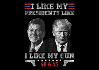 I Like My Presidents like I Like My Guns 40-45 PNG t shirt design for sale