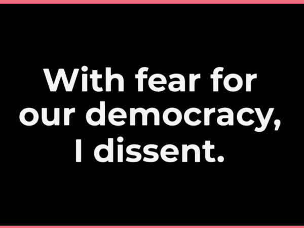 With fear for our democracy i dissent svg t shirt design for sale